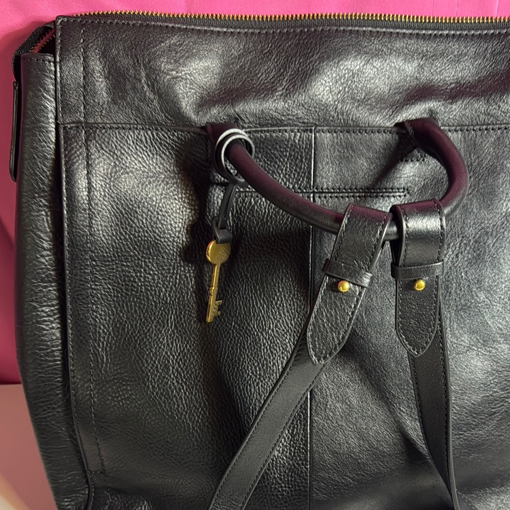 Fossil Black Leather Women's Bag - Picture 3 of 7